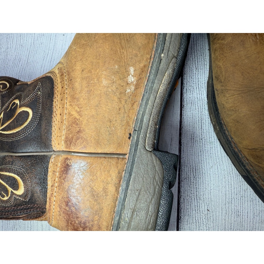 Ariat Mens 11 D Brown‎ Leather Flame Western Cowboy Boots Style 10010891 - Picture 7 of 9